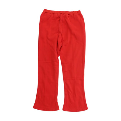 Red Solid Sweatpants Pants