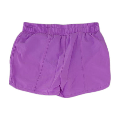 Purple Solid Active Shorts