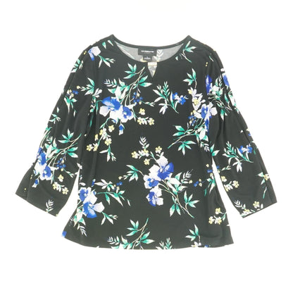 Black Floral Long Sleeve Blouse