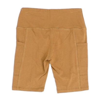 Brown Solid Shorts