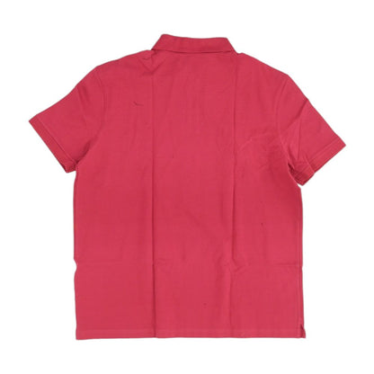 Red Solid Short Sleeve Polo