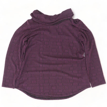 Purple Polka Dot Cowl Neck Sweater