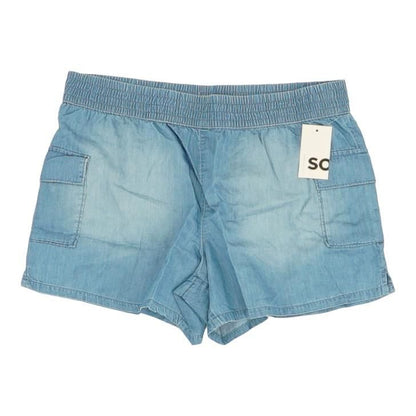 Blue Solid Shorts