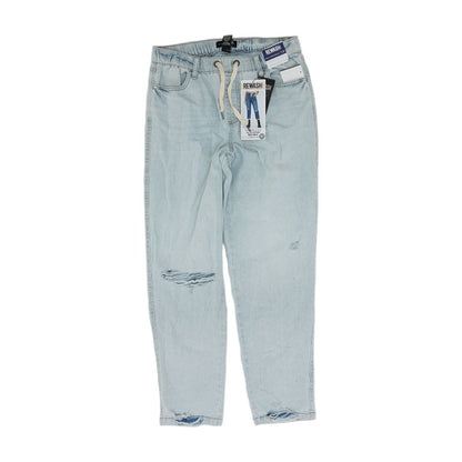 Blue Solid High Rise Jeans