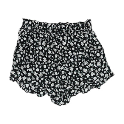 Black Floral Shorts