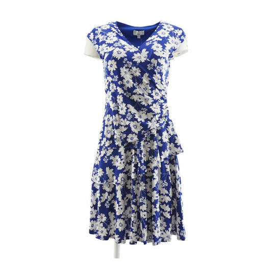 Blue Floral Midi Dress