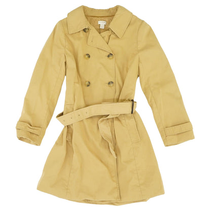 Khaki Solid Peacoat Coat