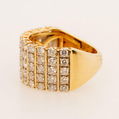 14K Gold Eleven Row Diamond Band