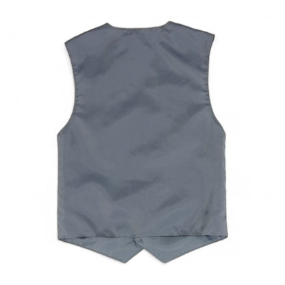 Gray Solid Suit Vest