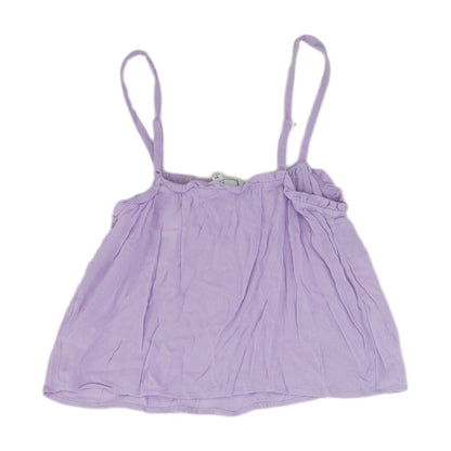 Purple Solid Sleeveless Blouse