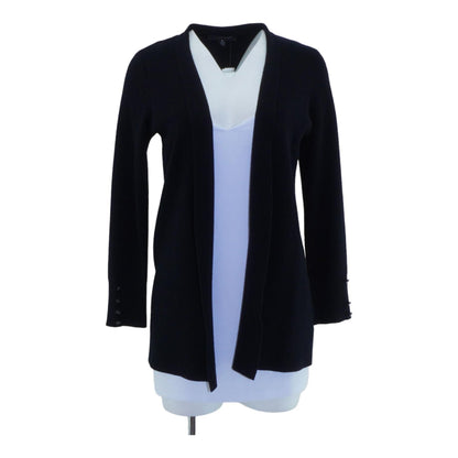 Black Solid Cardigan Sweater