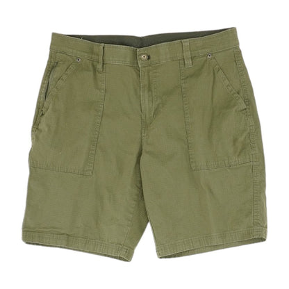 Green Solid Chino Shorts