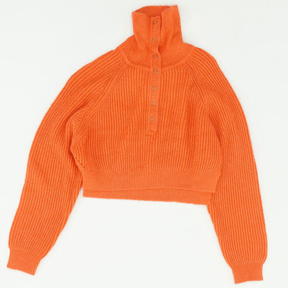 Red Solid Pullover Sweater