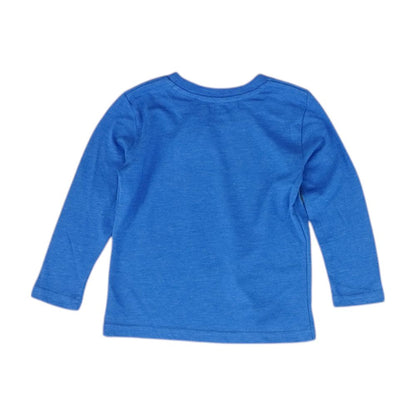 Blue Solid Crewneck T-Shirt