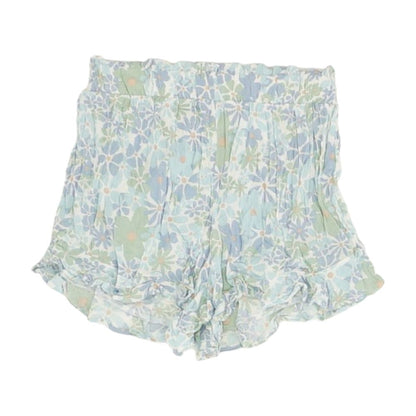 Blue Floral Active Shorts