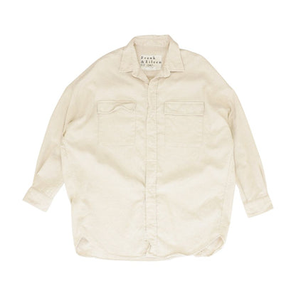 Beige Solid Button Down