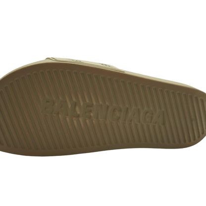 BB Monogram Slides in Light Brown Black