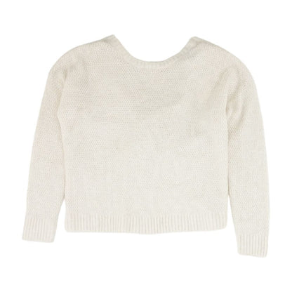 Ivory Solid Crewneck Sweater