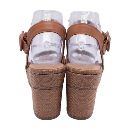 Brown Wedged Sandals