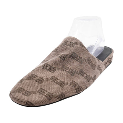 Brown BB Monogram Cosy Mules