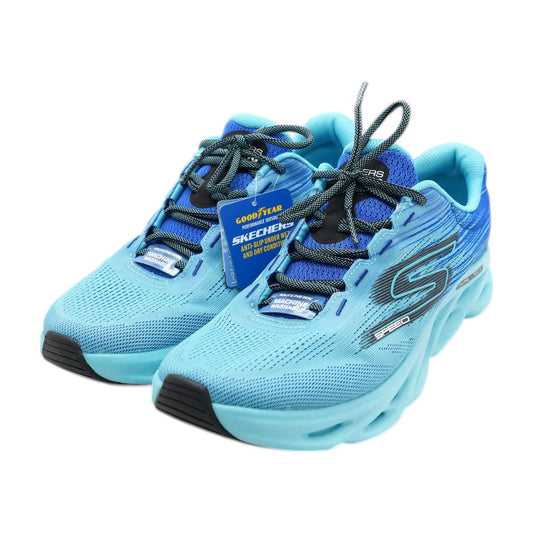 Swirl Tech Blue Low Top Athletic Shoes