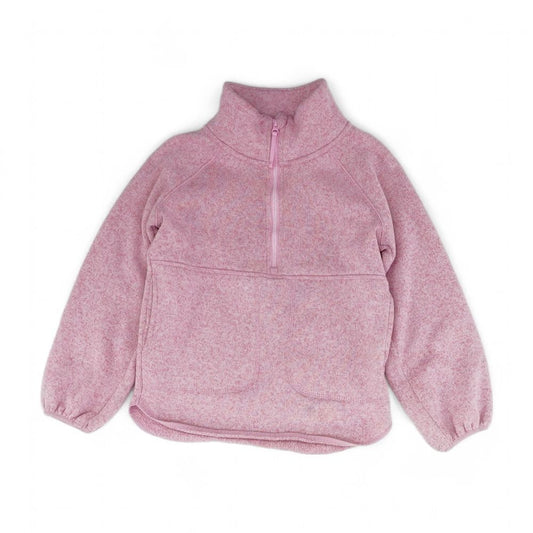 Pink Solid 1/4 Zip Pullover