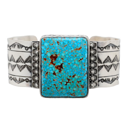 Sterling Silver Rectangle Turquoise Cuff Bracelet