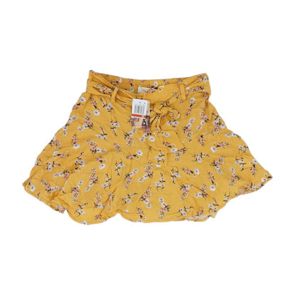 Yellow Floral Mini Skirt