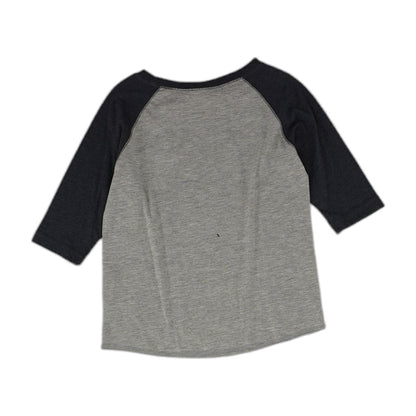 Gray Color Block Raglan T-Shirt