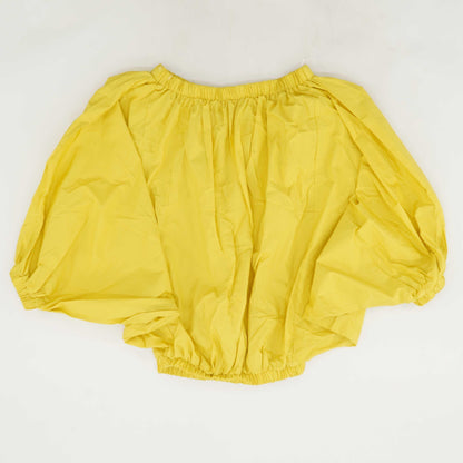 Yellow Solid Long Sleeve Blouse