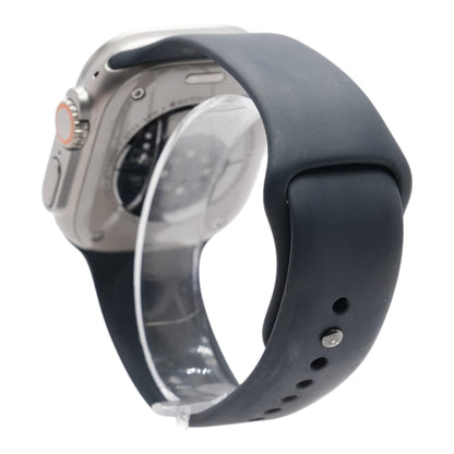 49mm Ultra 2 Natural Titanium Smart Watch with Black Band M/L