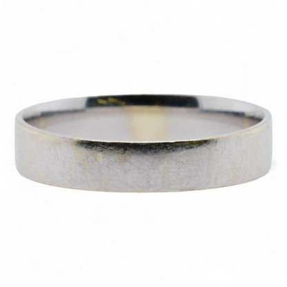 9K White Gold Plain Flat Band