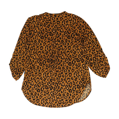 Brown Animal Print Knit Top