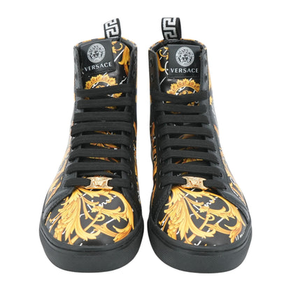 Baroque Medusa Leather High Top Sneakers