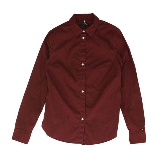 Burgundy Solid Button Down