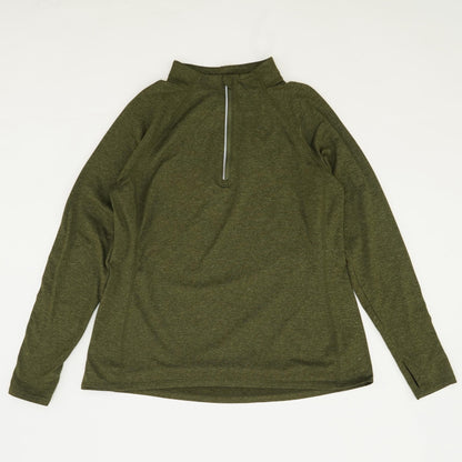 Green Solid 1/4 Zip