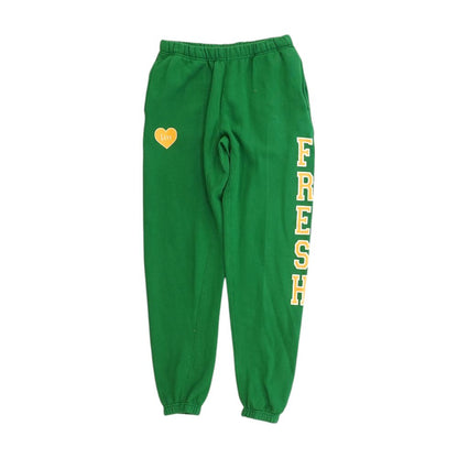 Green Solid Joggers Pants