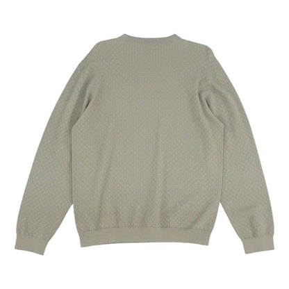 Gray Solid Crewneck Sweater