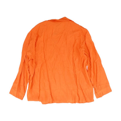 Orange Solid Button Down