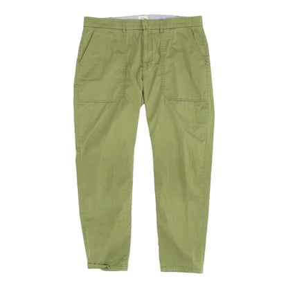 Green Solid Chino Pants