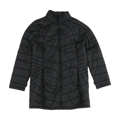 Black Solid Puffer Jacket