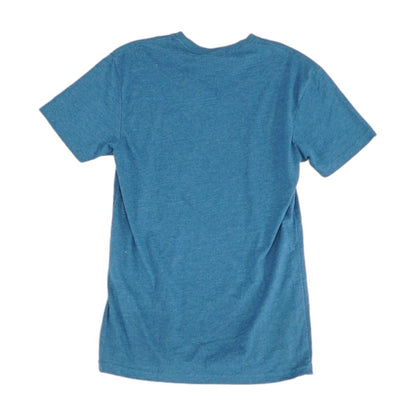 Blue Solid Crewneck T-Shirt