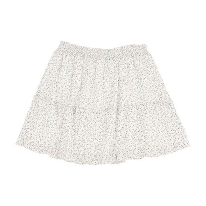 White Floral Mini Skirt