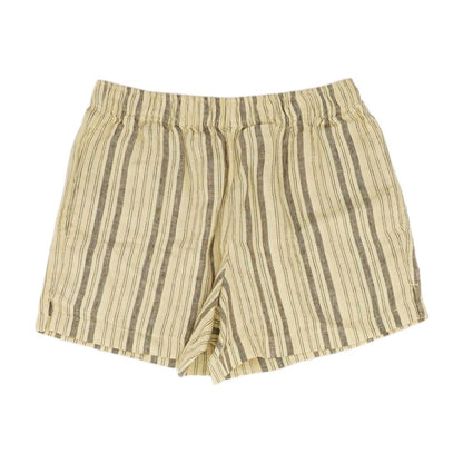 Beige Striped Chino Shorts