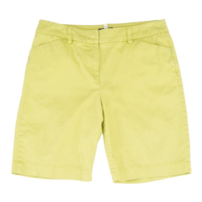 Green Solid Chino Shorts