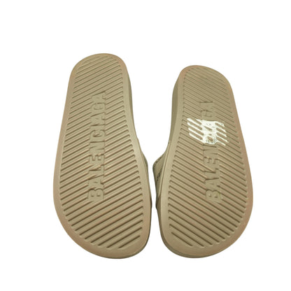 BB Monogram Slides in Light Brown Black