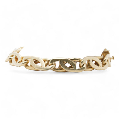 18K Gold Interlock Link Bracelet