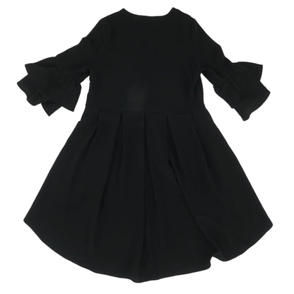 Black Solid 3/4 Sleeve Blouse