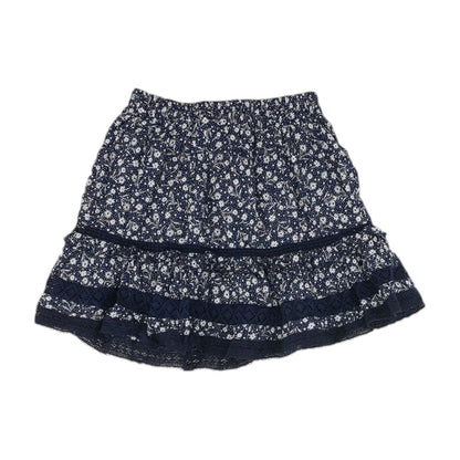 Blue Floral Mini Skirt