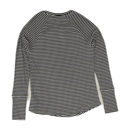 Navy Striped Crewneck Knit Top